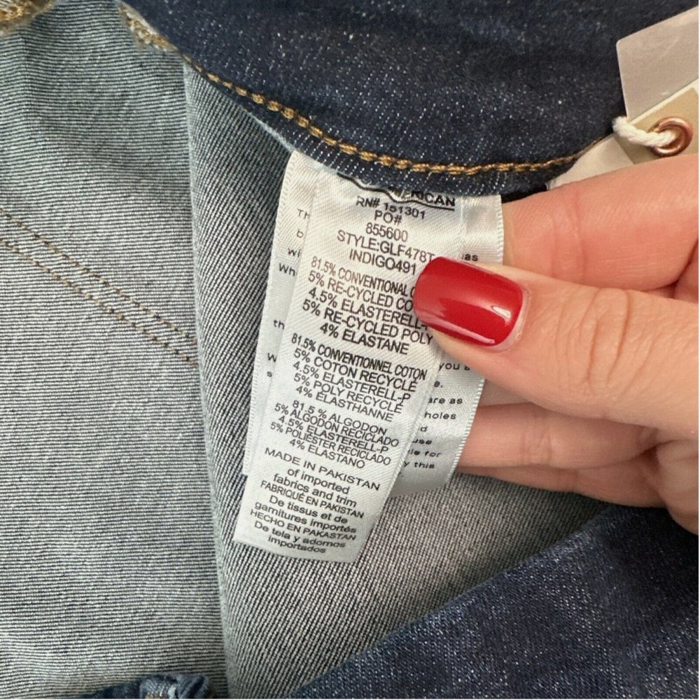 NWT‎ $89 Good American [ 8/ 5XL ] Pull-On Flare Jeans in Indigo Blue #S813 - Picture 5 of 16